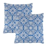 Outdoor Pair Of Scatter Cushions - Jacquard Blue (Outer Ctn Qty: 18)