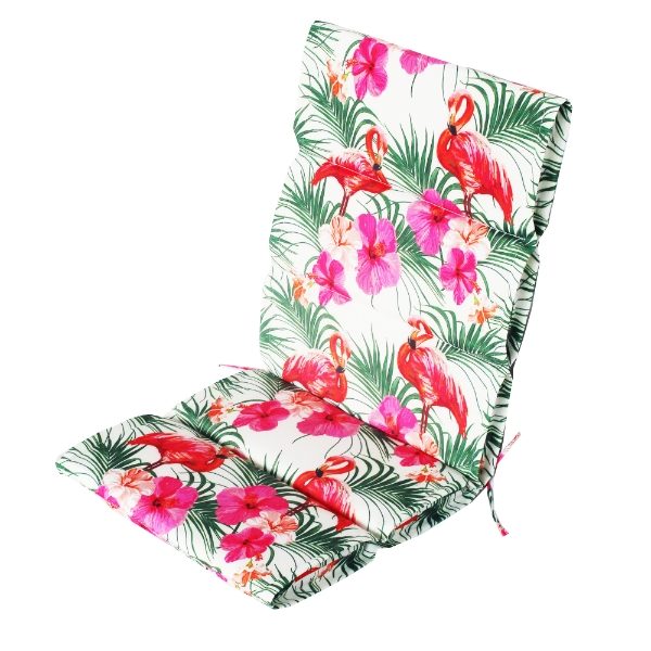 Outdoor Flamingo Full Length Seat Cushion Pair (Outer Ctn Qty: 6)