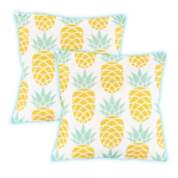 Outdoor Pair Of Light Up Pineapple Scatter Cushions (Outer Ctn Qty: 18)