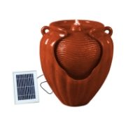 Solar Powered Water Feature - Red Vase (Outer Ctn Qty: 1)