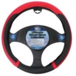 Ultimate Steering Wheel Glove - Soft Grip - Black/Red (Box Qty: 25)