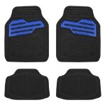 Adonia 4 pce Rubber Mat Set with "Metallic" Blue Heel Pad (Box Qty: 6)