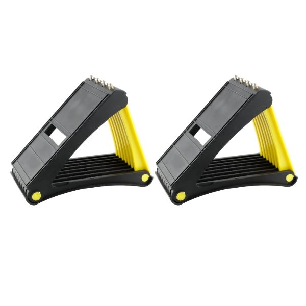 Pair of Folding Wheel Chocks with Spikes (Outer Ctn Qty: 24)