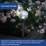 (Pack Of 6) 8cm Crackle Glass Ball Stake Solar LED Light (Outer Ctn Qty: 24)