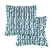 Pair of Teal Fern Scatter Cushions (Outer Ctn Qty: 18)