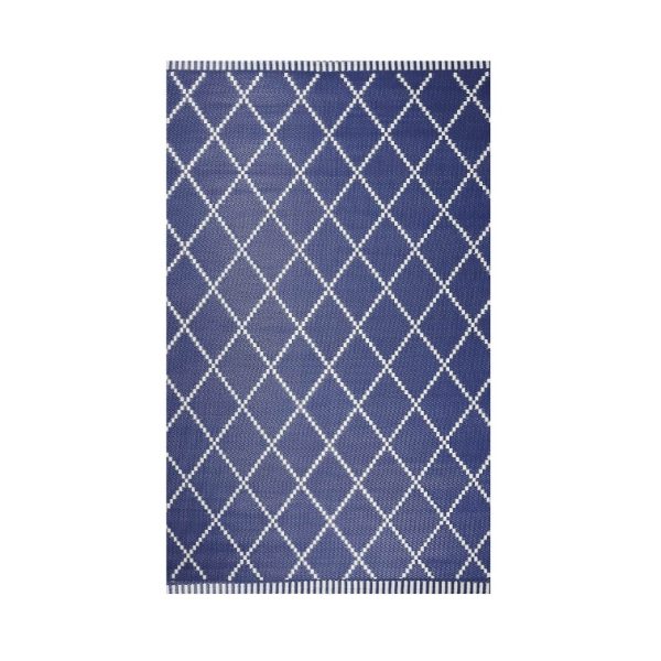 Piazza Outdoor Rug (Navy/Cream) - 150cm x 250cm (Large) (Outer Ctn Qty:10)