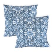 Outdoor Kaleidoscope Blue Pair Of Scatter Cushions (Outer Ctn Qty: 18)