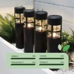 Solar Pillar Stake Lights (Pack of 4)