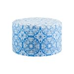 Outdoor Pouf Ottoman - Jacquard Blue (Outer Ctn Qty: 20)