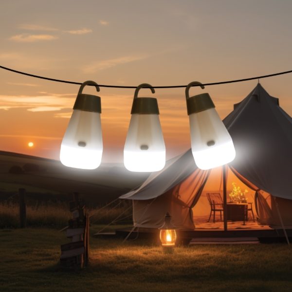 N Colour Changing LED Camping Orb Light Set