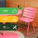 Iris Bistro Set (Pink) (Outer Ctn Qty: 1)