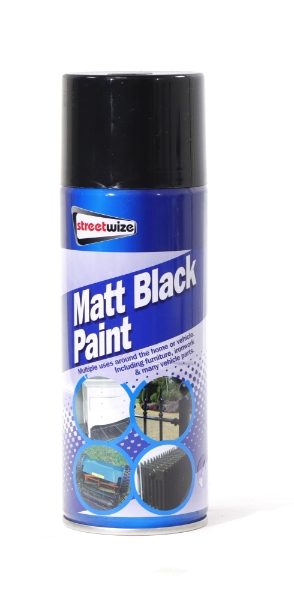 PDQ of 6 Matt Black Paint 400ML (Outer Ctn Qty: 1 PDQ of 6)