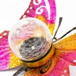 Solar Metal Sunset Butterfly With LED Crackle Ball (Outer Ctn Qty: 4)