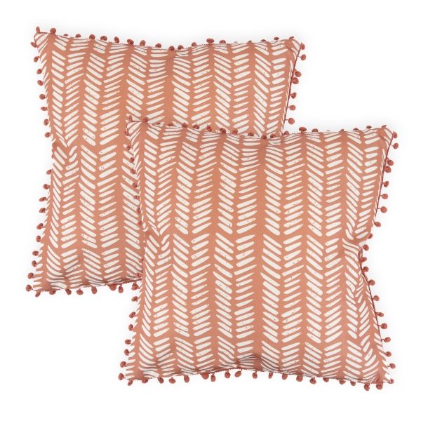 Outdoor Pair Of Scatter Cushions - Terracota Fern (Outer Ctn Qty: 18)