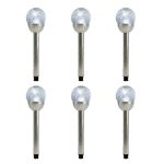 (Pack Of 6) 8cm Crackle Glass Ball Stake Solar LED Light (Outer Ctn Qty: 24)