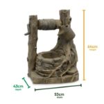 Solar Powered Water Feature - Rustic Brick Well (Outer Carton Quantity: 1)
