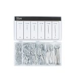 500-piece Aluminium Split Pin Assortment Kit (Box Qty: 24)