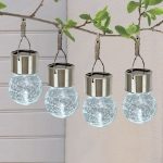 Pack of 4 Solar Hanging Crackle Balls (Outer Ctn Qty: 12)
