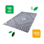 Prisma Outdoor Rug (Grey/White) - 150cm x 250cm (Large) (Outer Ctn Qty: 10)