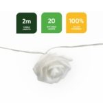 2m Solar Rose Flower LED String Lights (20 Piece)