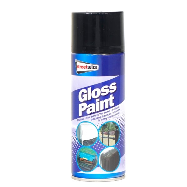 PQD of 6 Gloss Black Paint 400ML (Box Qty: 6)