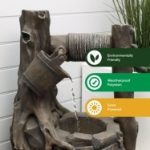 Solar Powered Water Feature - Rustic Brick Well (Outer Carton Quantity: 1)