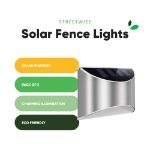 Lucent Solar Fence Lights (Pack of 2) (Outer Ctn Qty: 24)