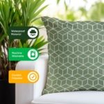 Outdoor Pair Of Scatter Cushions - Green Cube (Outer Ctn Qty: 18)