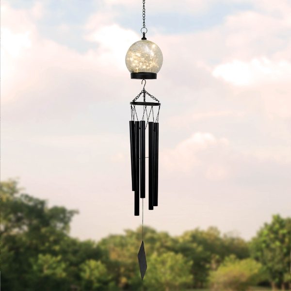 Solar LED Crackle With Wind Chime (Outer Ctn Qty: 12)