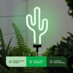 Solar Neon-Effect Cactus Stake Light (Outer Ctn Qty: 12)