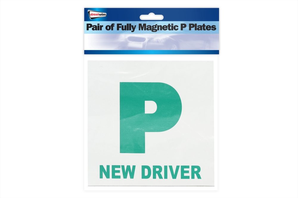 Pair of Green P Plates - Streetwize Accessories
