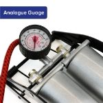 Deluxe Quality Twin Cylinder Foot Pump-270 Gauge (Outer Ctn Qty: 10)