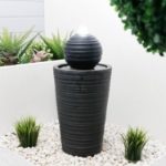 Solar-Powered Water Feature - Round Ball & Plinth (Outer Ctn Qty: 1)