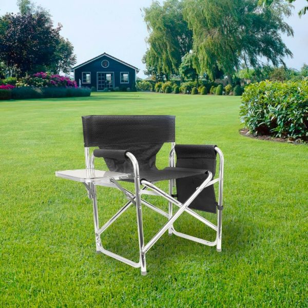 Directors Chair with Side Table - Black (Outer Ctn Qty: 6)