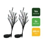 Set of 2 Solar Flower Tree Stake Lights (Outer Ctn Qty:24)