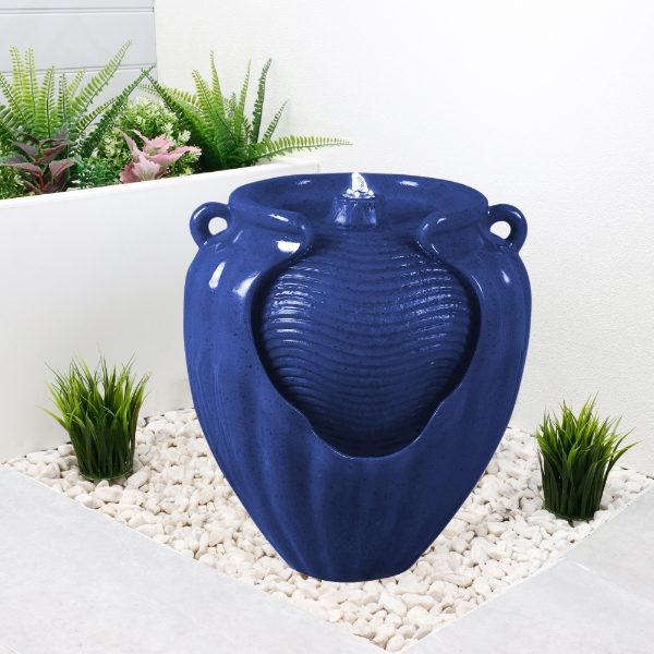 Solar Powered Water Feature - Blue Vase (Outer Ctn Qty: 1)