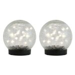 Pair of Solar Powered LED Crackle Balls (Outer Ctn Qty: 6)