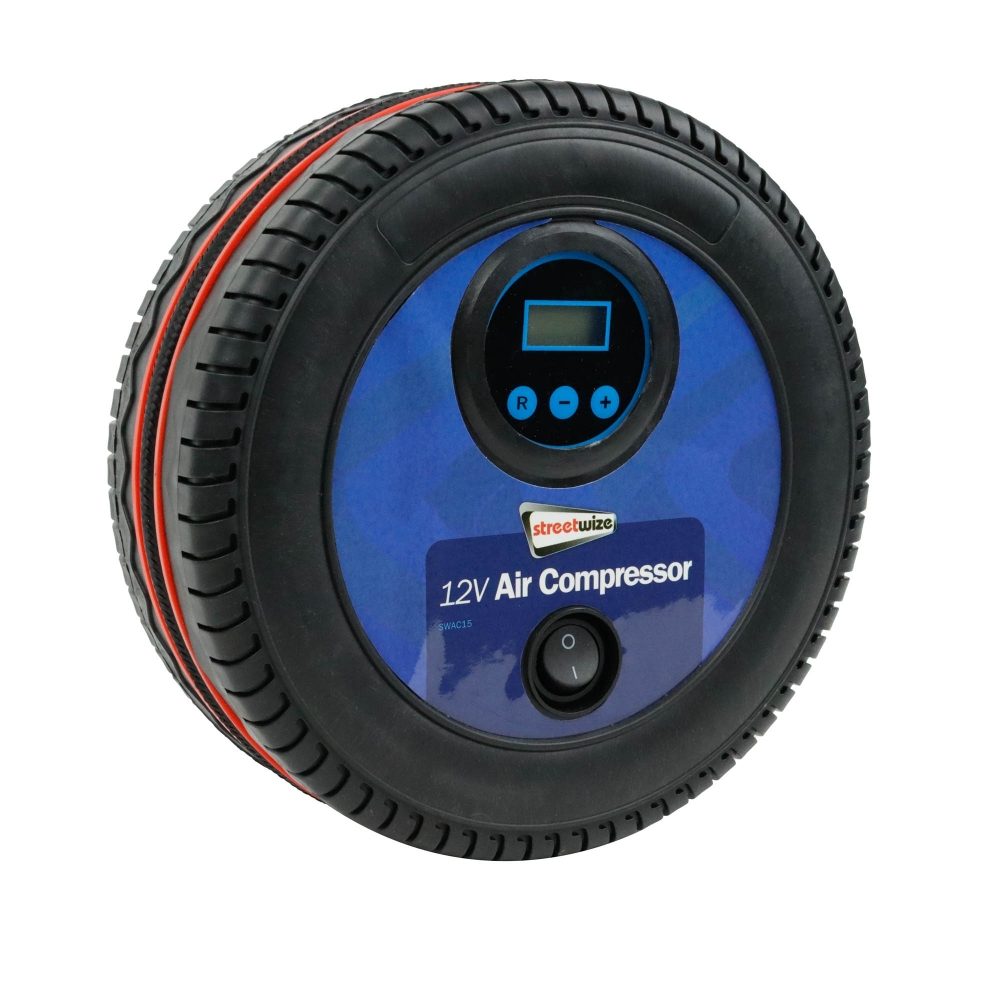 250PSI 12V Tyre Shape Digital Air Compressor With Auto Shut-Off