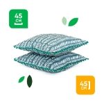 Pair of Teal Fern Scatter Cushions (Outer Ctn Qty: 18)