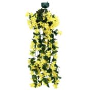 Solar Hanging Primrose Flower Lights - Yellow (30 LED) (Outer Ctn Qty: 12)