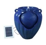 Solar-Powered Vase Pot Water Fountain (Blue)