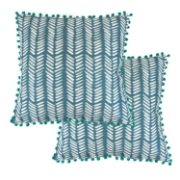 Pair of Teal Fern Scatter Cushions (Outer Ctn Qty: 18)