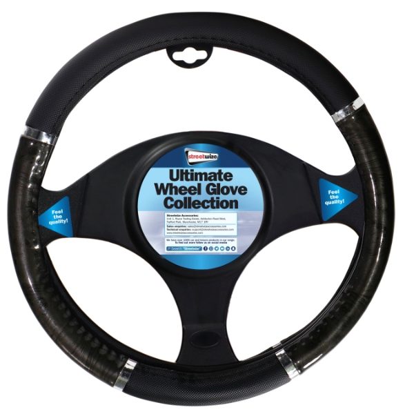 Ultimate Steering Wheel Glove - Metallic Black Effect (Carton Qty: 12)