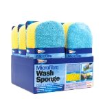 PDQ of 6 Microfibre Wash Sponge (Outer Ctn Qty: 12 PDQ of 6 = 72 singles)