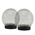 (Pack of 2) Solar Powered Multi-Coloured Crackle Ball - 12cm