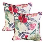 Pair of Bouquet Scatter Cushions With Trimming (Outer Ctn Qty: 18)