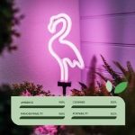 Solar Neon-Effect Flamingo Stake Light (Outer Ctn Qty: 12)