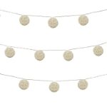 2m Solar Wicker Ball LED String Lights (10 Piece) (Outer Ctn Qty: 12)