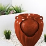 Solar Powered Water Feature - Red Vase (Outer Ctn Qty: 1)
