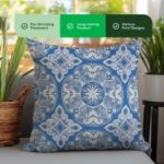 Outdoor Pair Of Scatter Cushions - Jacquard Blue (Outer Ctn Qty: 18)